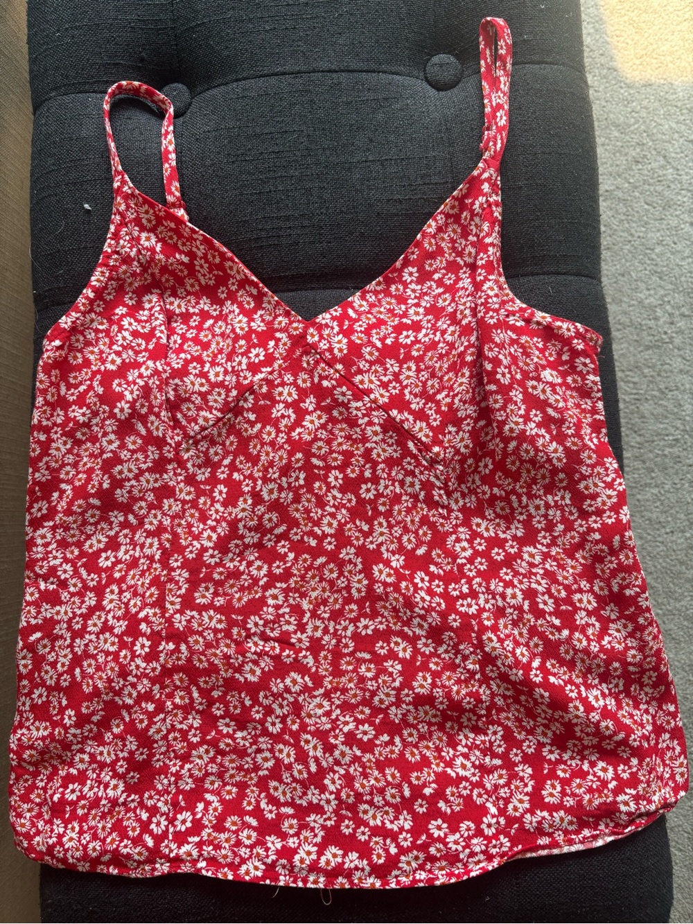 Madewell Red Floral Spaghetti-Strap Camisole